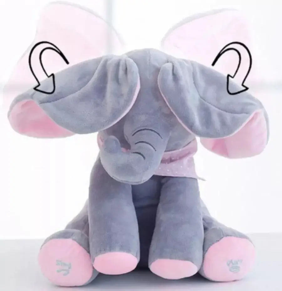 М’яка музична іграшка слоненя з музикою та рухомими вушками - мініатюра 4