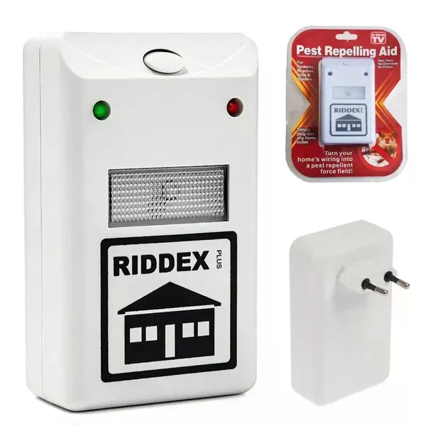 Ультразвуковий відлякувач гризунів і комах RIDDEX Pest Repelling до 200 м² - мініатюра 2