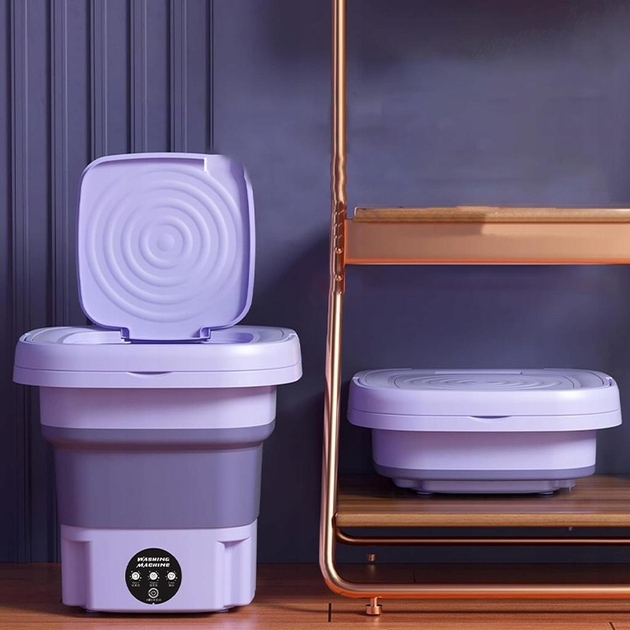 Портативна складна 6,5 літрова міні-пральна машина 643 - мініатюра 5