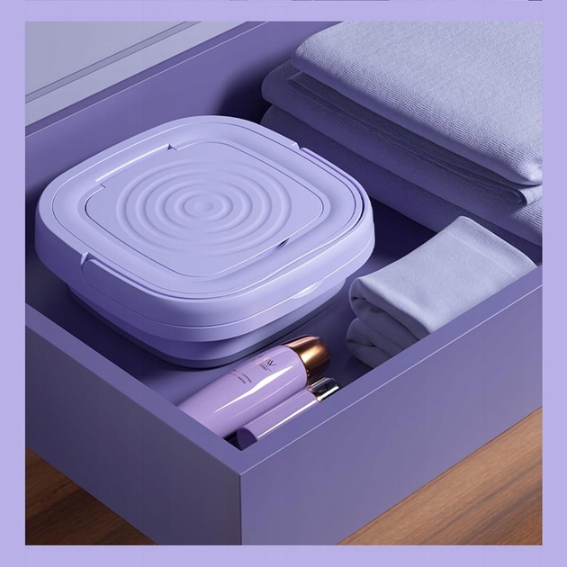 Портативна складна 6,5 літрова міні-пральна машина 643 - мініатюра 7