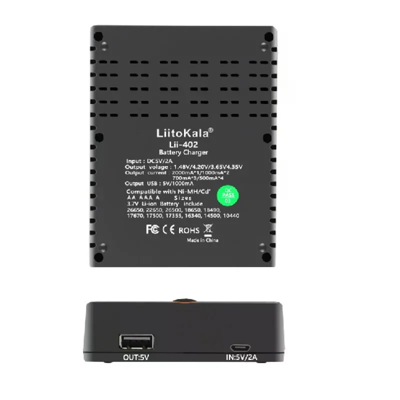 Зарядний пристрій LiitoKala Lii-402 для 18650, AA та AAA - мініатюра 8
