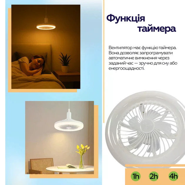 Лампа LED з вентилятором у патрон AY1039 - мініатюра 4