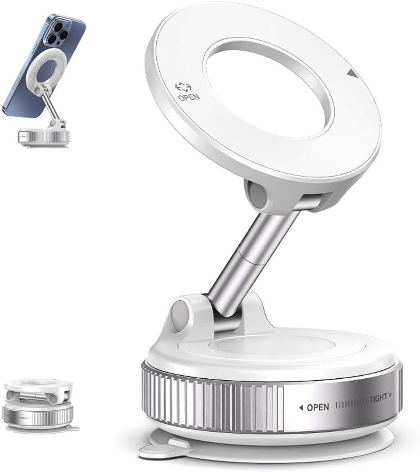 Автомобільний тримач для телефону JoyPro Magnetic Holder • Універсальний магнітний автотримач із вакуумною присоскою та обертанням 360°