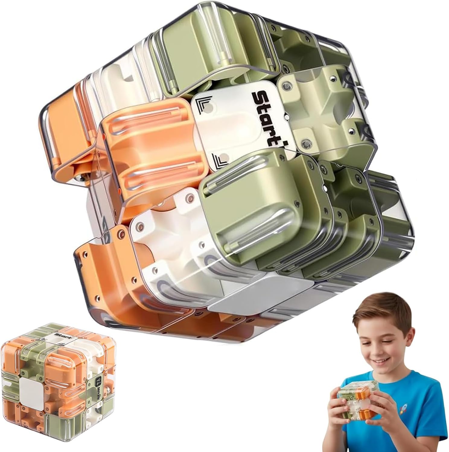 Розвиваюча 3D головоломка лабіринт Кубик Рубіка для дітей ∙ Головоломка лабіринт-кубик Рубіка