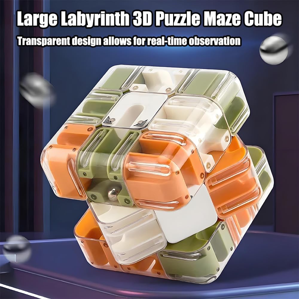 Розвиваюча 3D головоломка лабіринт Кубик Рубіка для дітей ∙ Головоломка лабіринт-кубик Рубіка - мініатюра 2