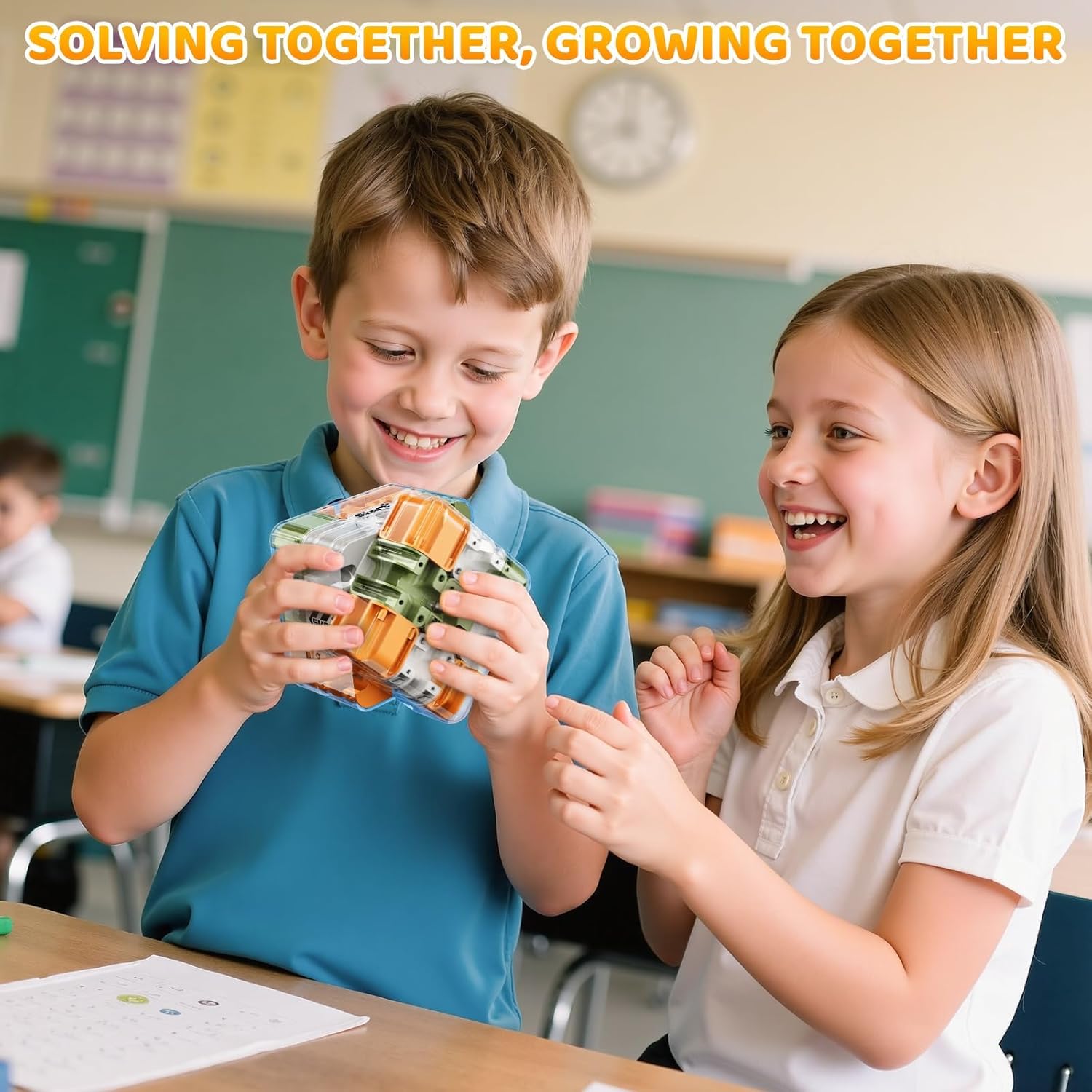 Розвиваюча 3D головоломка лабіринт Кубик Рубіка для дітей ∙ Головоломка лабіринт-кубик Рубіка - мініатюра 10