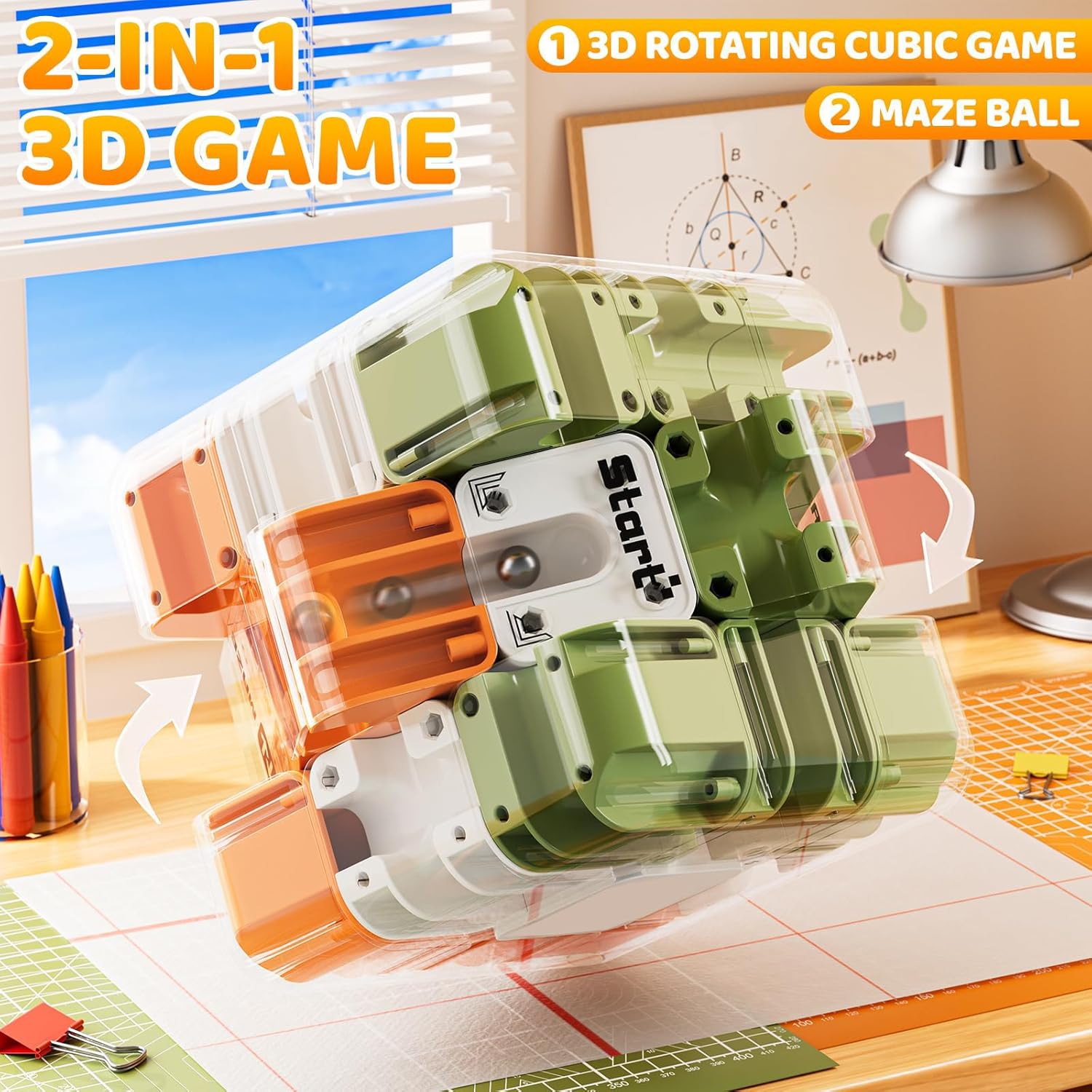 Розвиваюча 3D головоломка лабіринт Кубик Рубіка для дітей ∙ Головоломка лабіринт-кубик Рубіка - мініатюра 12