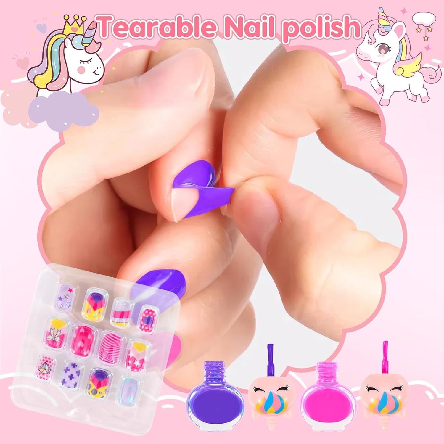 Набір дитячої декоративної косметики HEANING FlyBeauty 28в1 Washable Cosmetic ∙ Багатофункціональний набір косметики FlyBeauty 28в1 для дітей - мініатюра 3