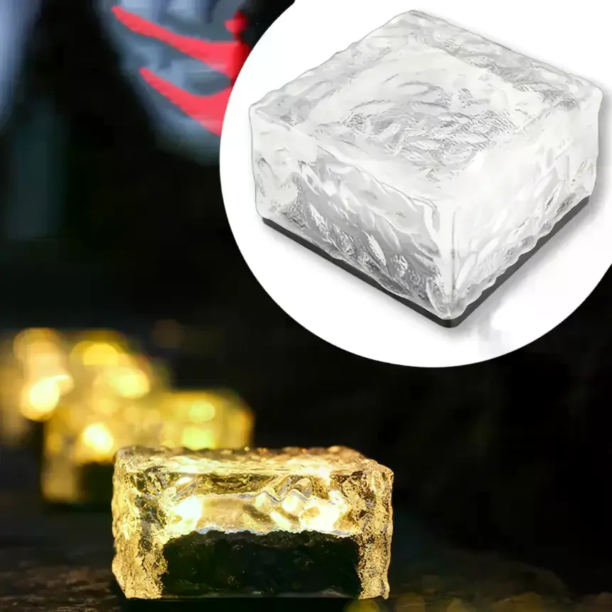 Садовий світильник Ice Cube теплий білий 10×6×10 см - мініатюра 3