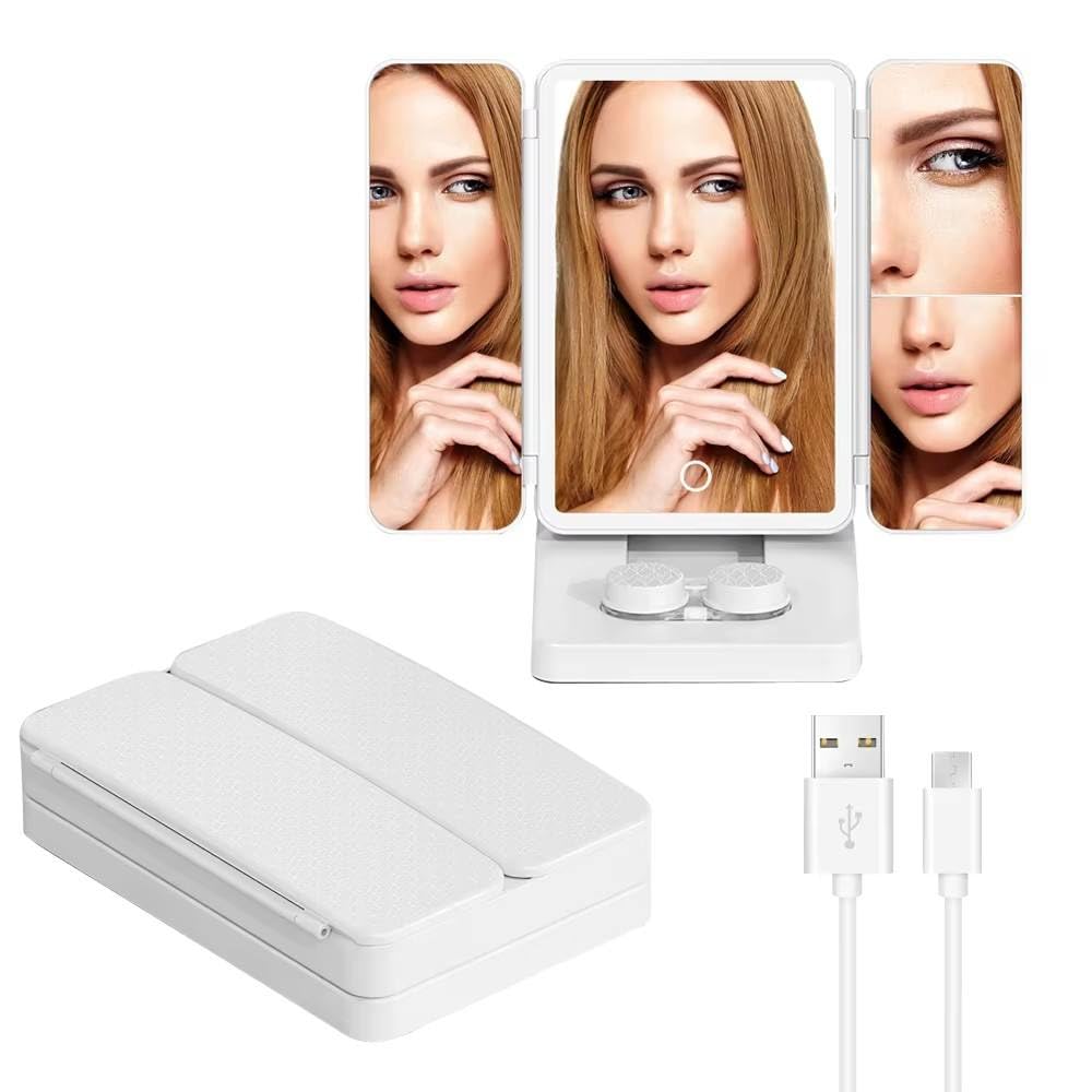 Потрійне дзеркало CY113 з LED-підсвіткою і відсіком для лінз - мініатюра 2