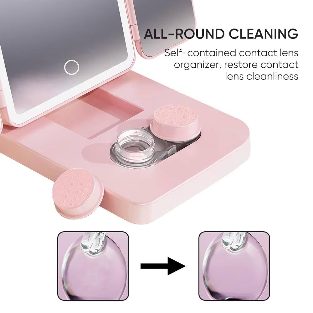 Потрійне дзеркало CY113 з LED-підсвіткою і відсіком для лінз - мініатюра 5