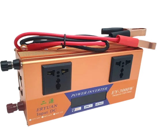 Перетворювач напруги LCD SMART 3000W 12V/24V у 220V • Автомобільний інвертор з дисплеєм для дому, авто та резервного живлення