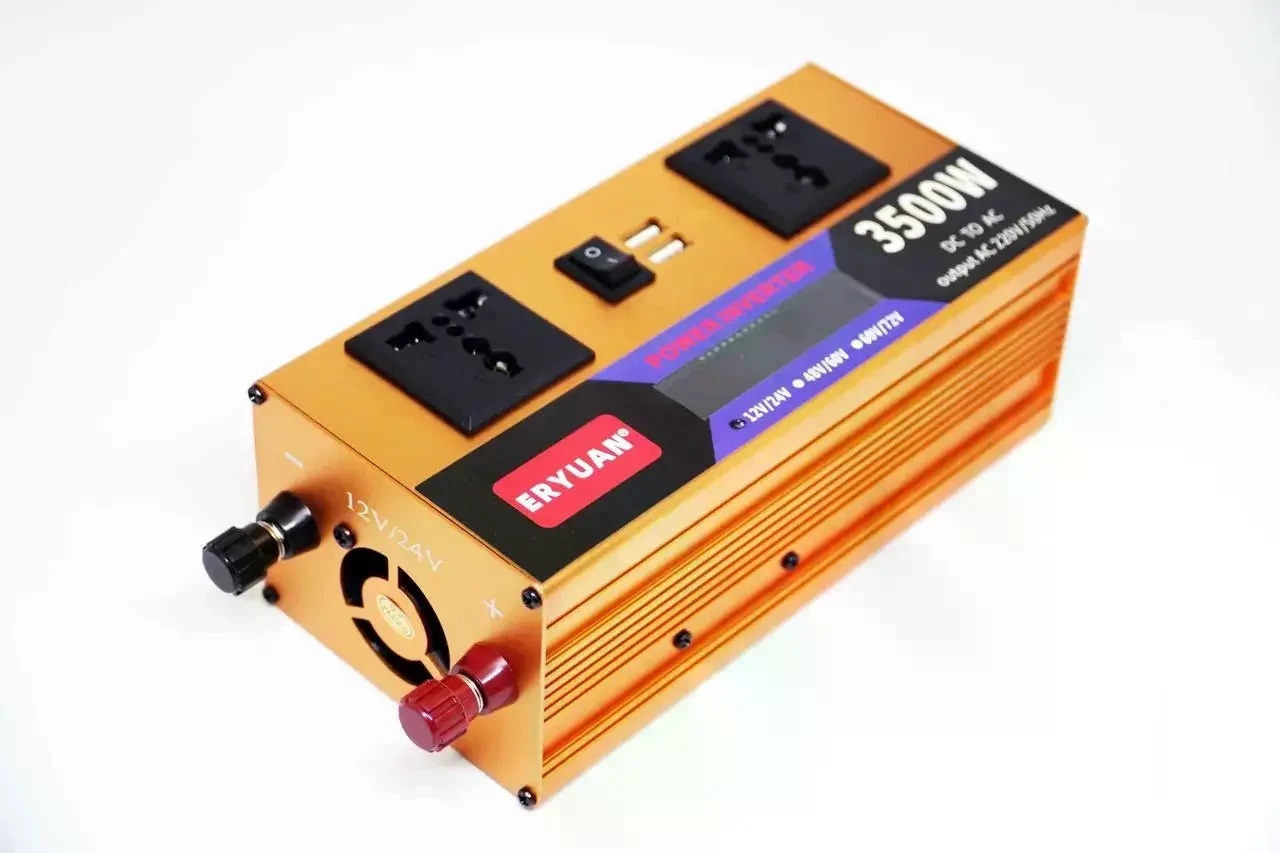 Автомобільний інвертор LCD SMART 3500W 12V/24V у 220V - мініатюра 5