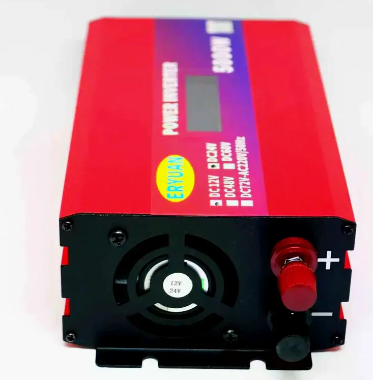 Інвертор 5000W 12V/24V у 220V з LCD і сонячною панеллю - мініатюра 4