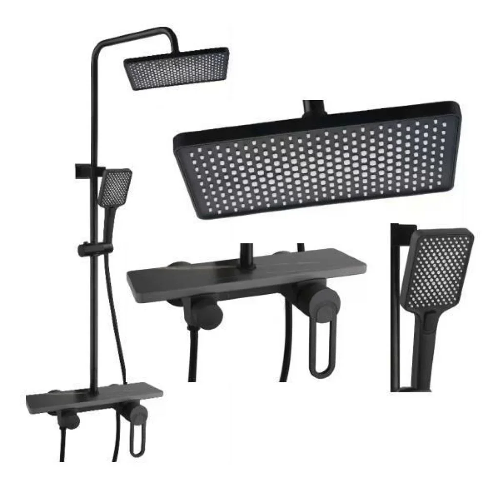 Змішувач для ванної кімнати Shower Set AND YLN16001H • Душова система з верхнім душем, ручною лійкою та стійкою