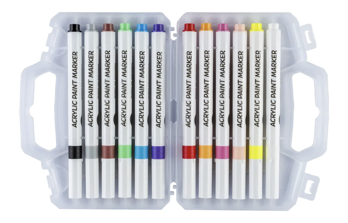 Набір акрилових маркерів Centrum MAP-01 на 12 кольорів для розпису і творчих проєктів - мініатюра 2