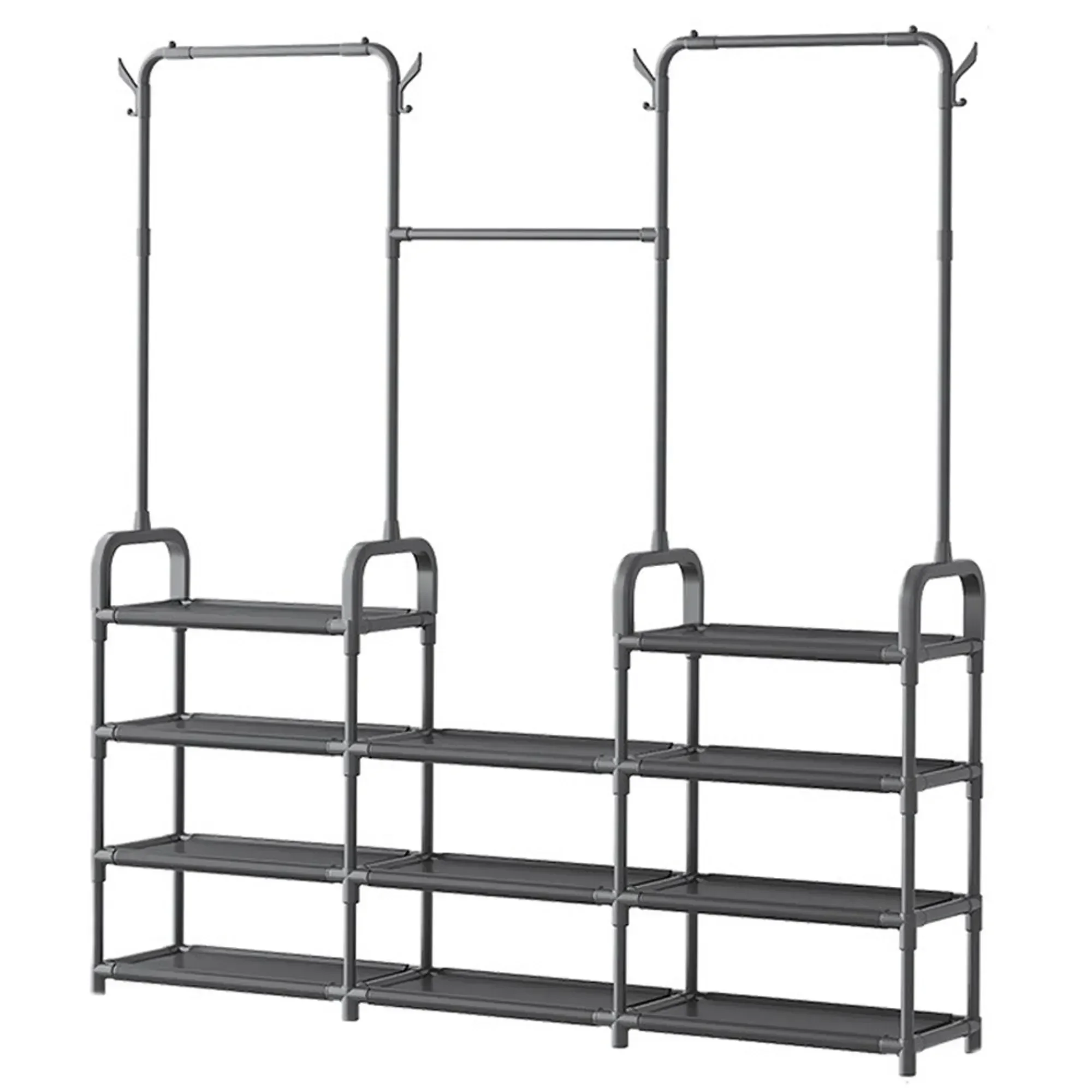 Багатофункціональна вішалка для зберігання Multi Functional Coat Rack AND 9130-4 • Підлогова стійка-органайзер для одягу, сумок, капелюхів та аксесуарів