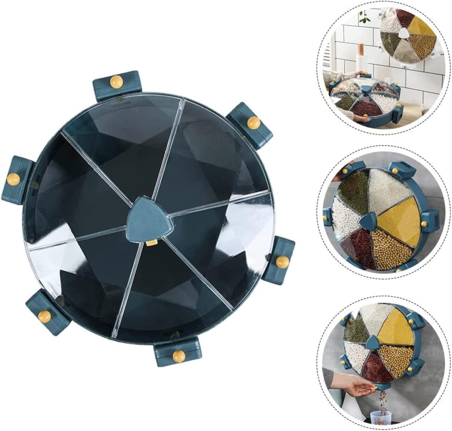 Органайзер для сипучих продуктів на 6 відділень з обертанням - мініатюра 2