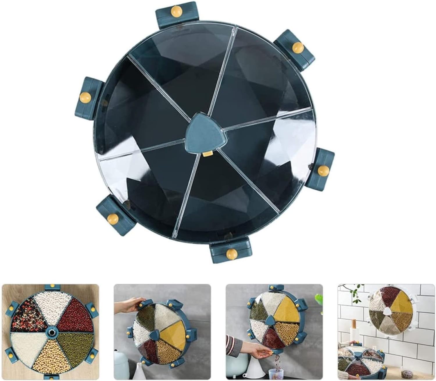 Органайзер для сипучих продуктів на 6 відділень з обертанням - мініатюра 4