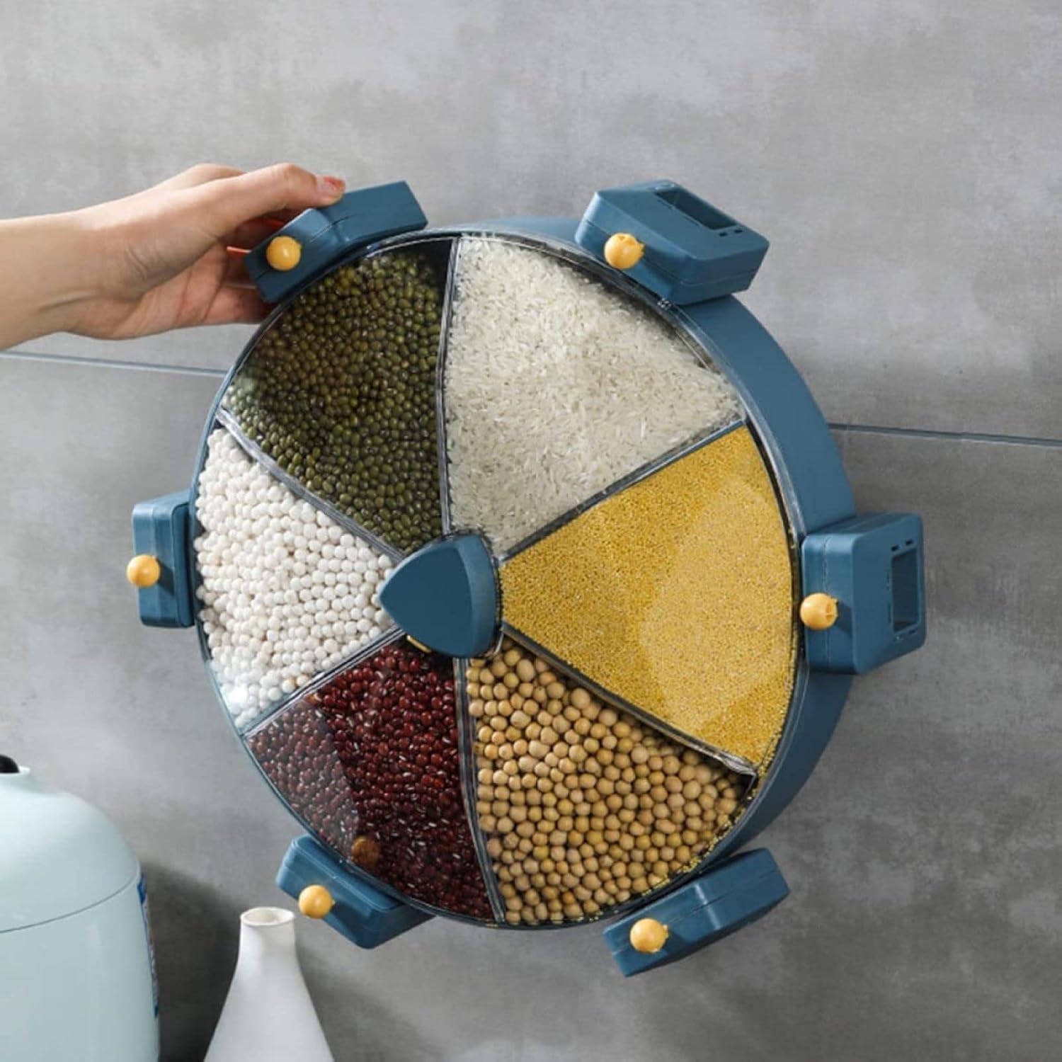 Органайзер для сипучих продуктів на 6 відділень з обертанням - мініатюра 5