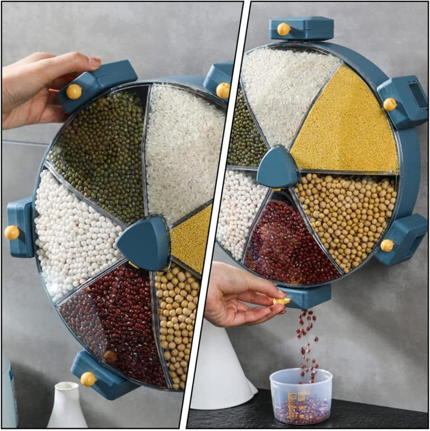 Органайзер для сипучих продуктів на 6 відділень з обертанням - мініатюра 6