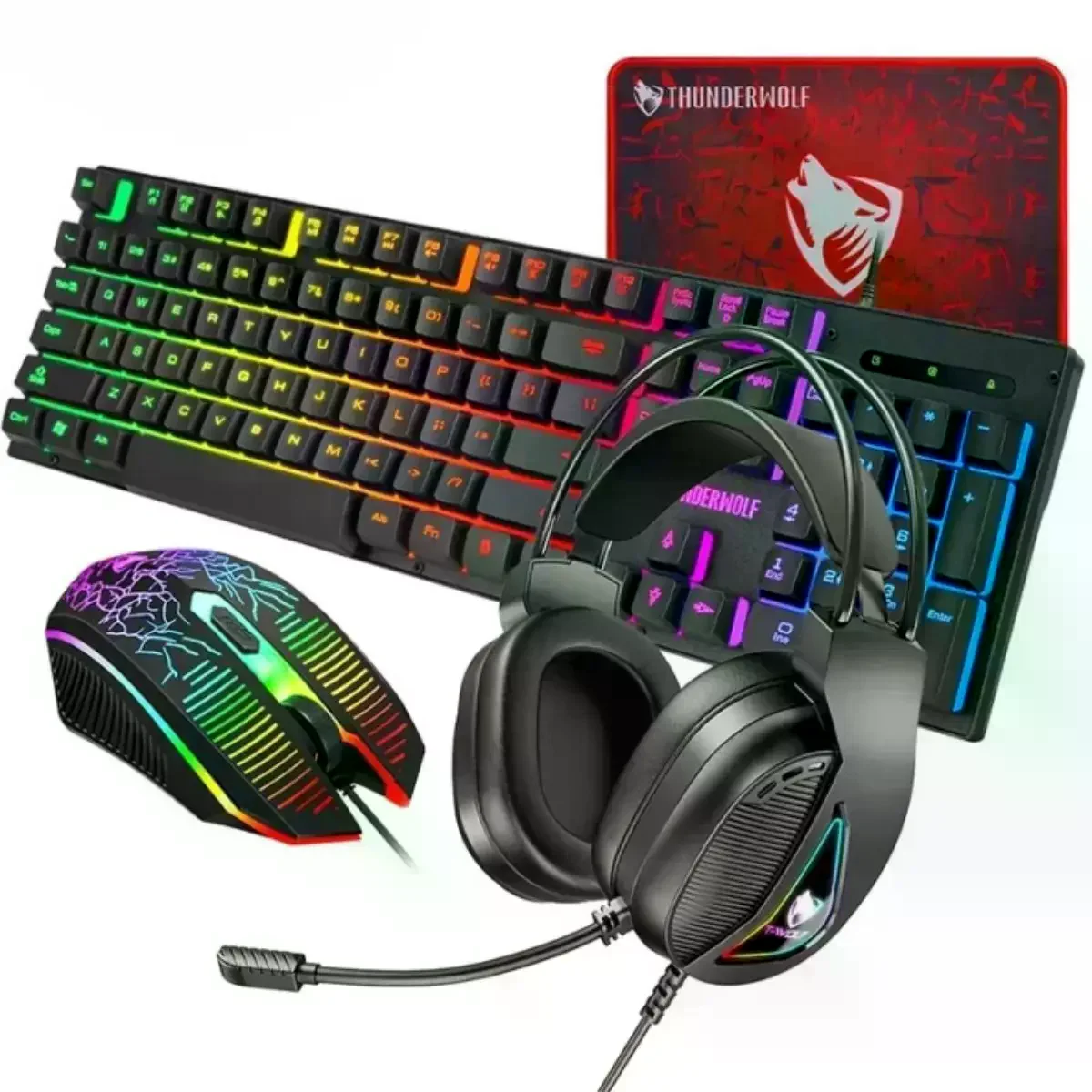 Ігровий комплект Gaming Combo 4-in-1 T-Wolf TF-400 чорний - мініатюра 7