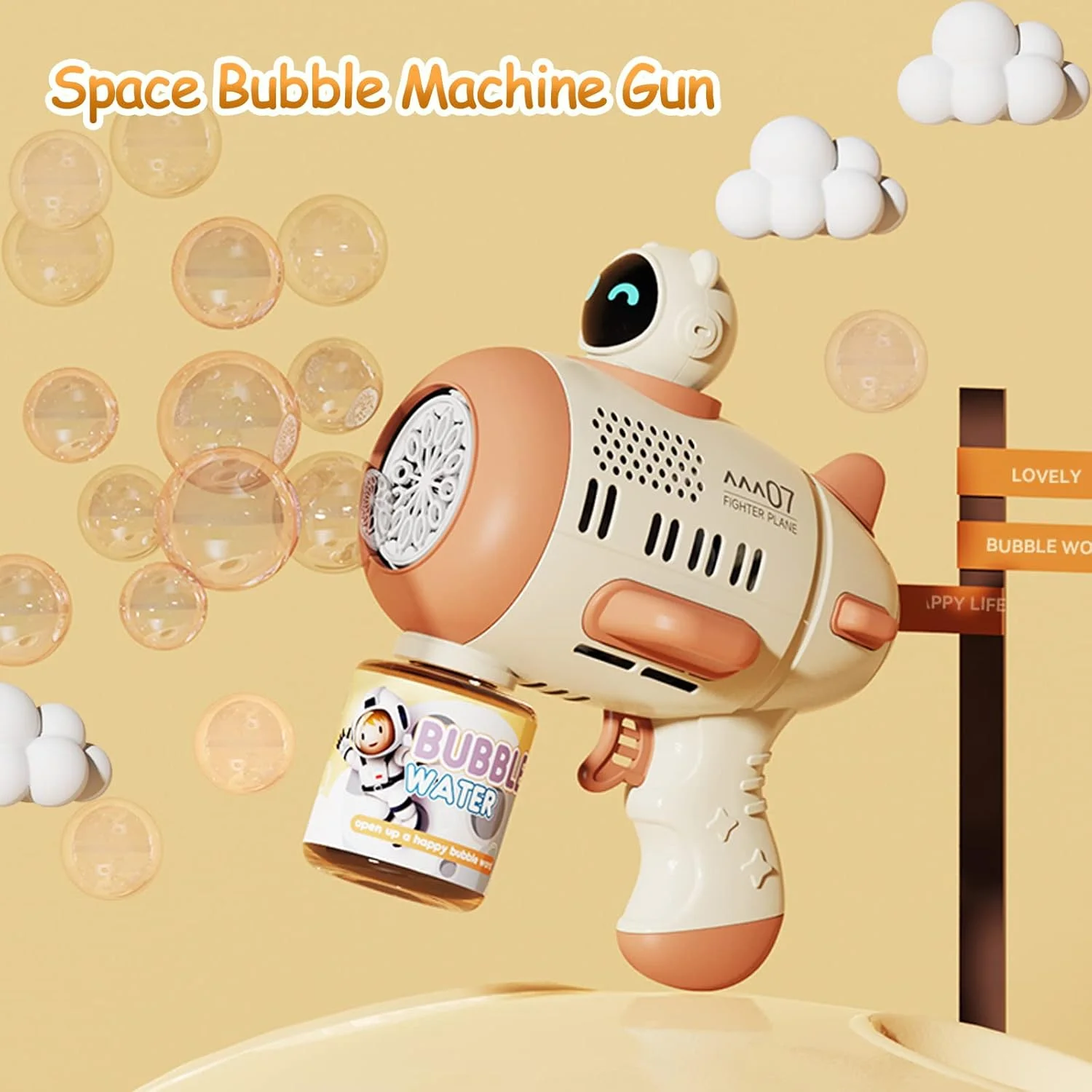Дитячий автоматичний пістолет для мильних бульбашок Toy Bubble Gun - мініатюра 3