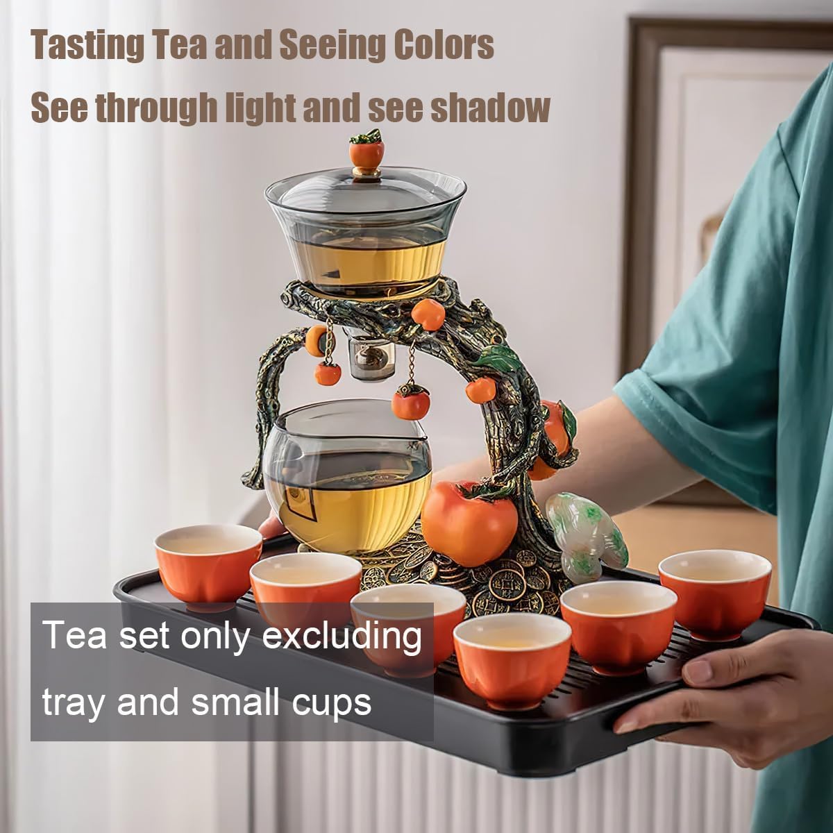 Чайний сервіз H1214 Хурма з магнітним проливом для дому і подарунка - мініатюра 7