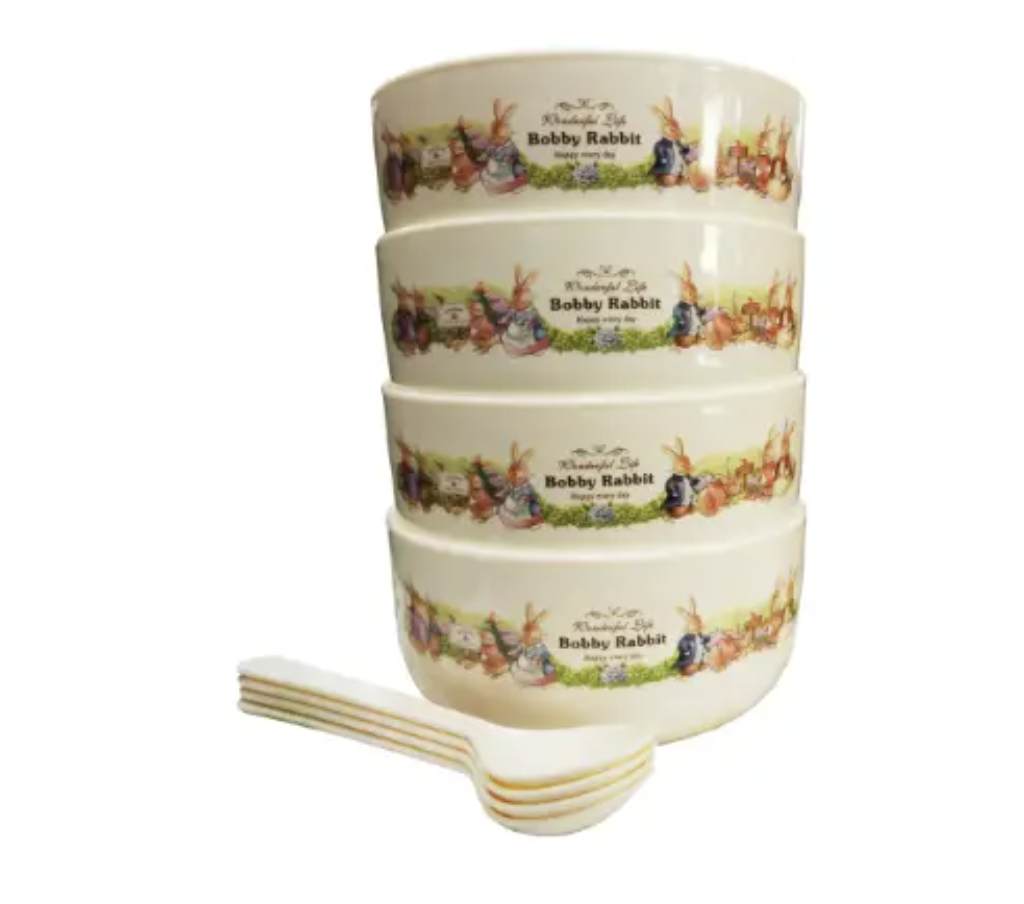 Дитячий набір посуду Bobby Rabbit з тарілками і ложечками - мініатюра 3