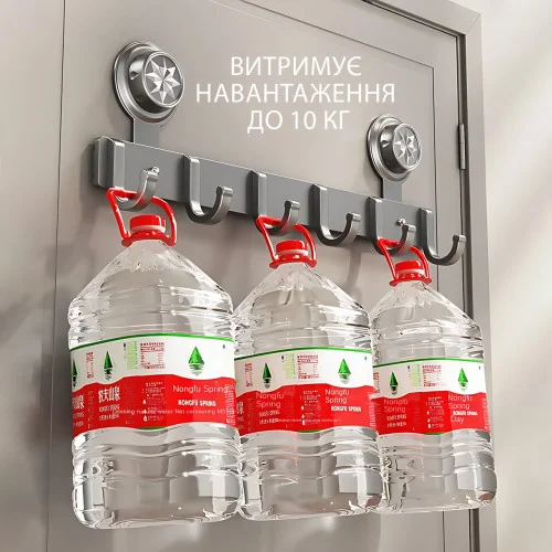 Металева вішалка на двері Storage rack AND 101-20 чорна - мініатюра 2