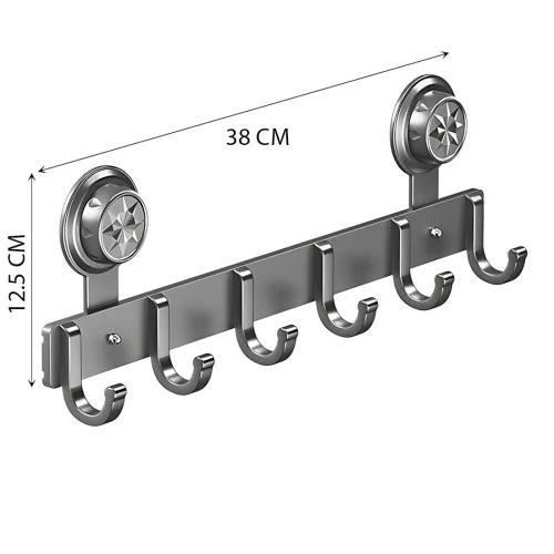 Металева вішалка на двері Storage rack AND 101-20 чорна - мініатюра 10