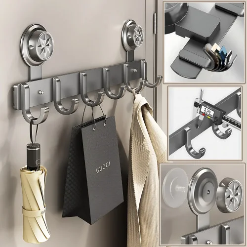 Металева вішалка на двері Storage rack AND 101-20 чорна - мініатюра 11