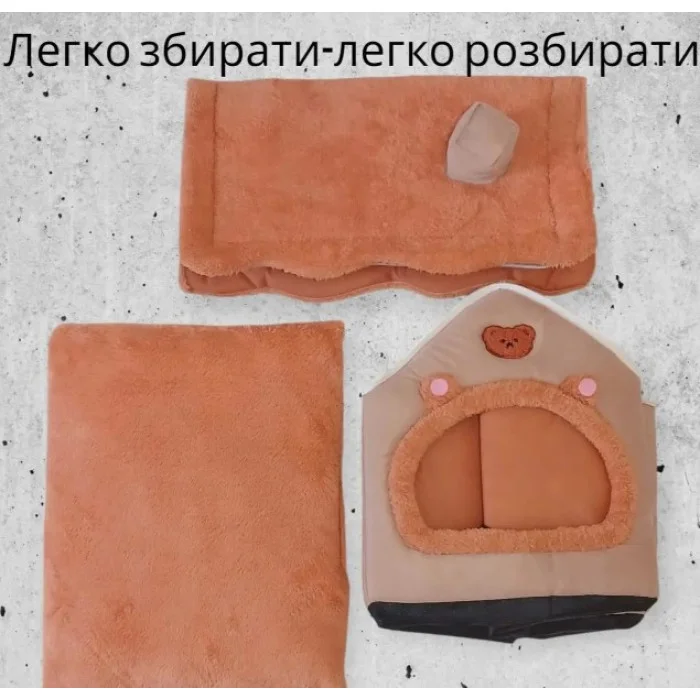 М’який будиночок для тварин MA687 40х35х38 см хакі - мініатюра 5