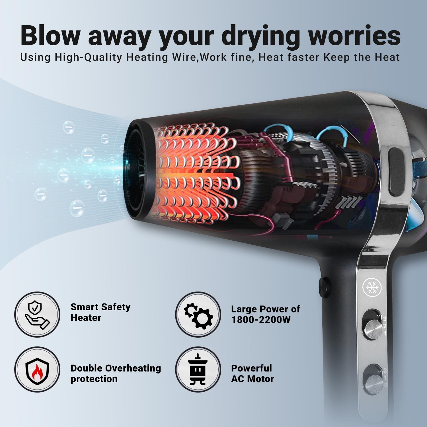 Професійний фен VGR V-451 для сушіння та укладання волосся - мініатюра 3