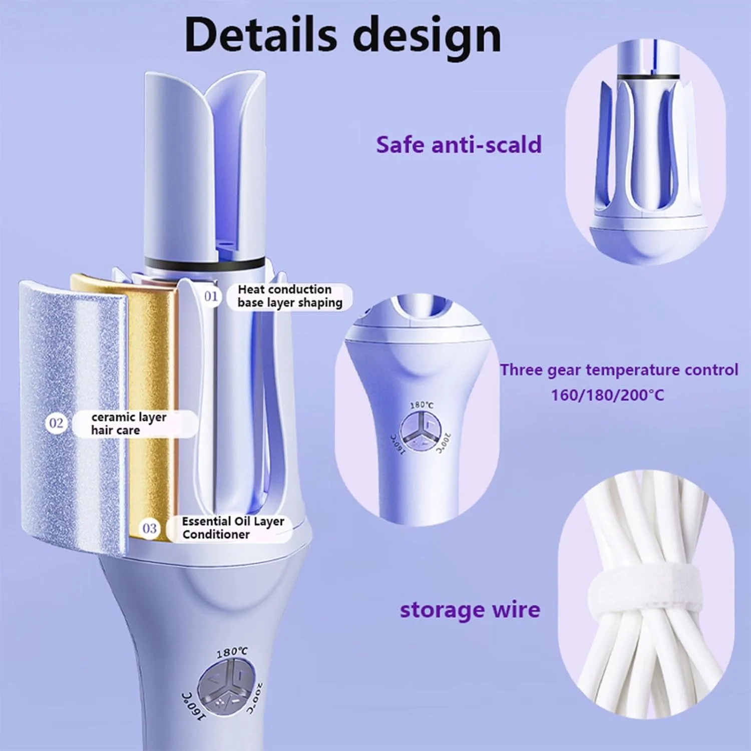 Автоматична плойка AND KM-2063 1000W - мініатюра 4