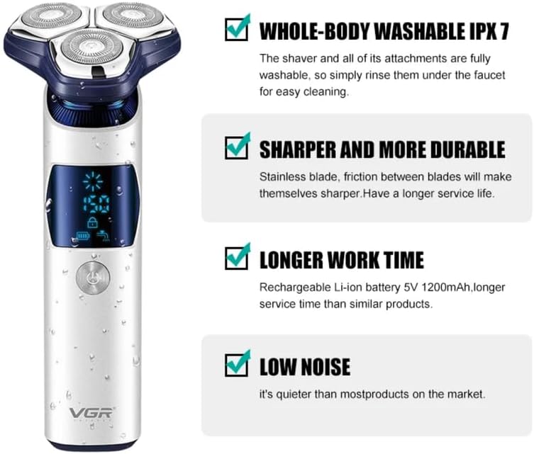 Електробритва VGR V-328 для сухого і вологого гоління - мініатюра 2