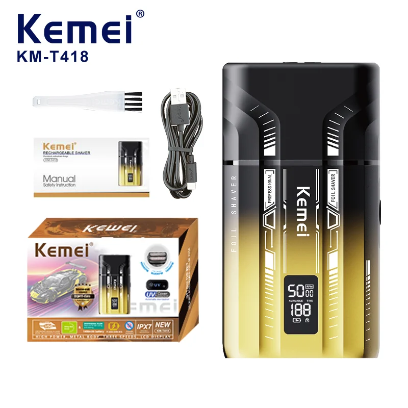 Електробритва шейвер KM-T418 чорна - мініатюра 6