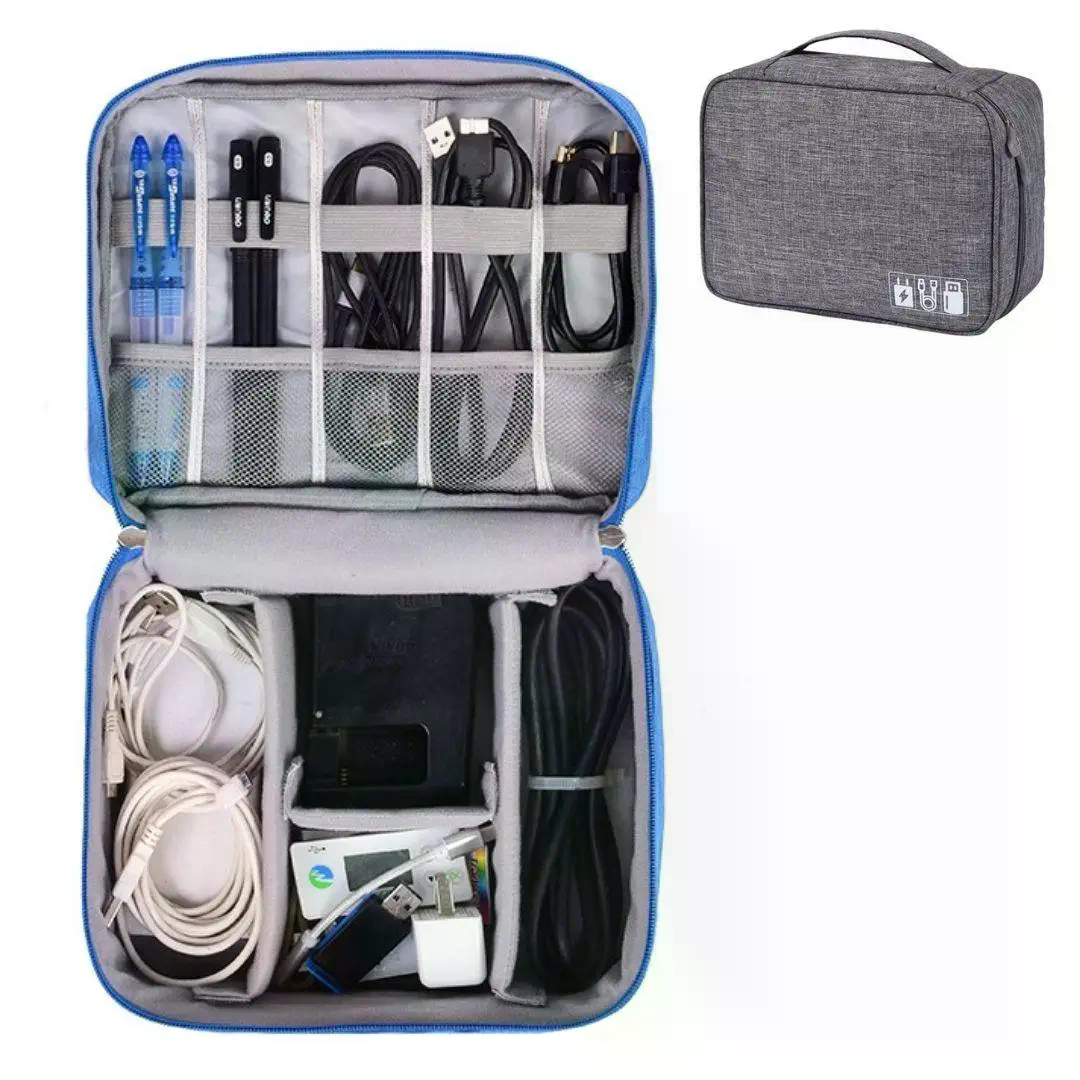 Дорожній органайзер для кабелів, зарядок і електронних дрібниць - мініатюра 10