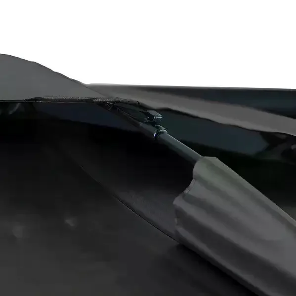 Рибальський зонт 2 м JTG2025-3black чорний з клапаном, нахилом, стінкою, чохлом і гачками - мініатюра 5