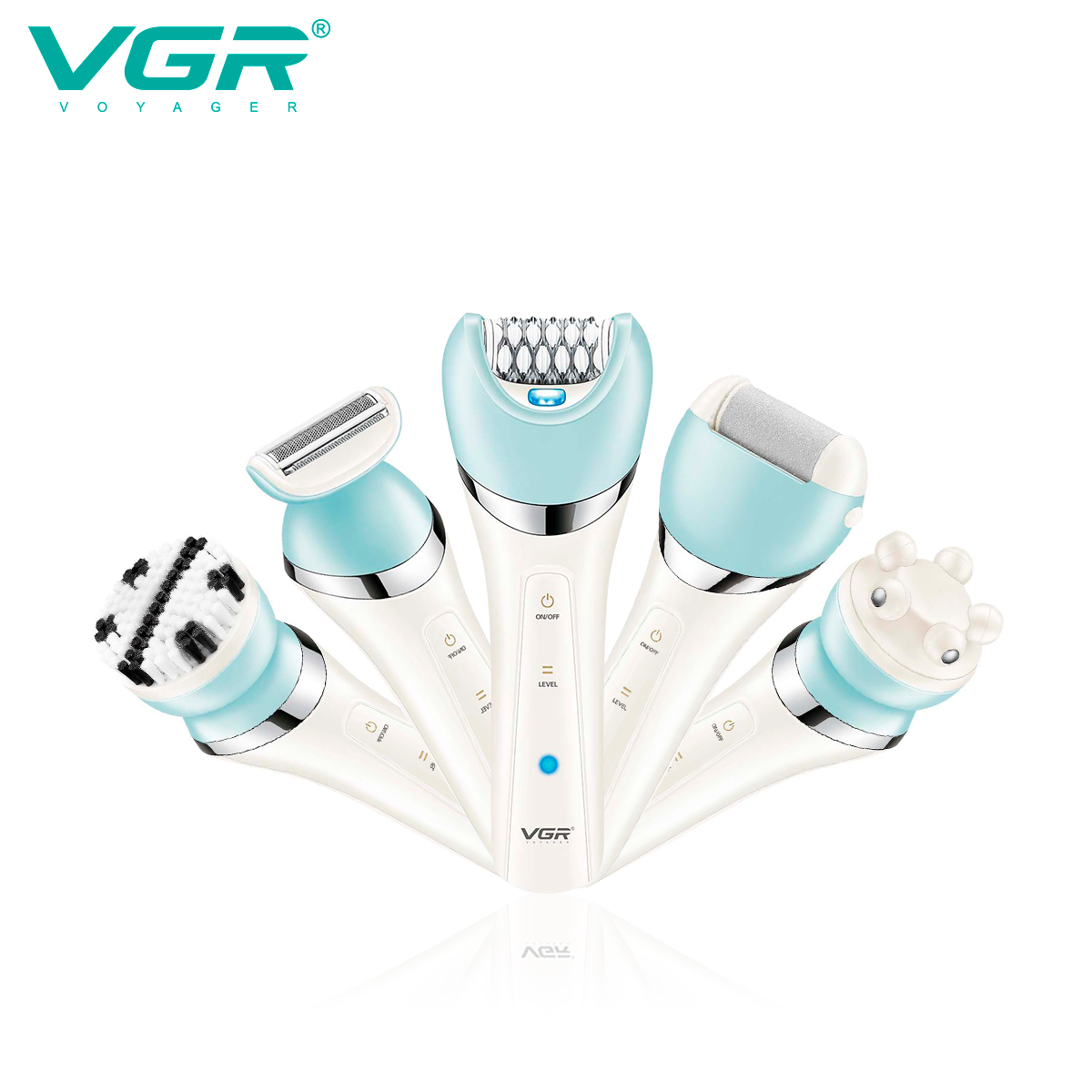 Жіночий епілятор VGR V-703 5 в 1 для тіла та обличчя - мініатюра 6
