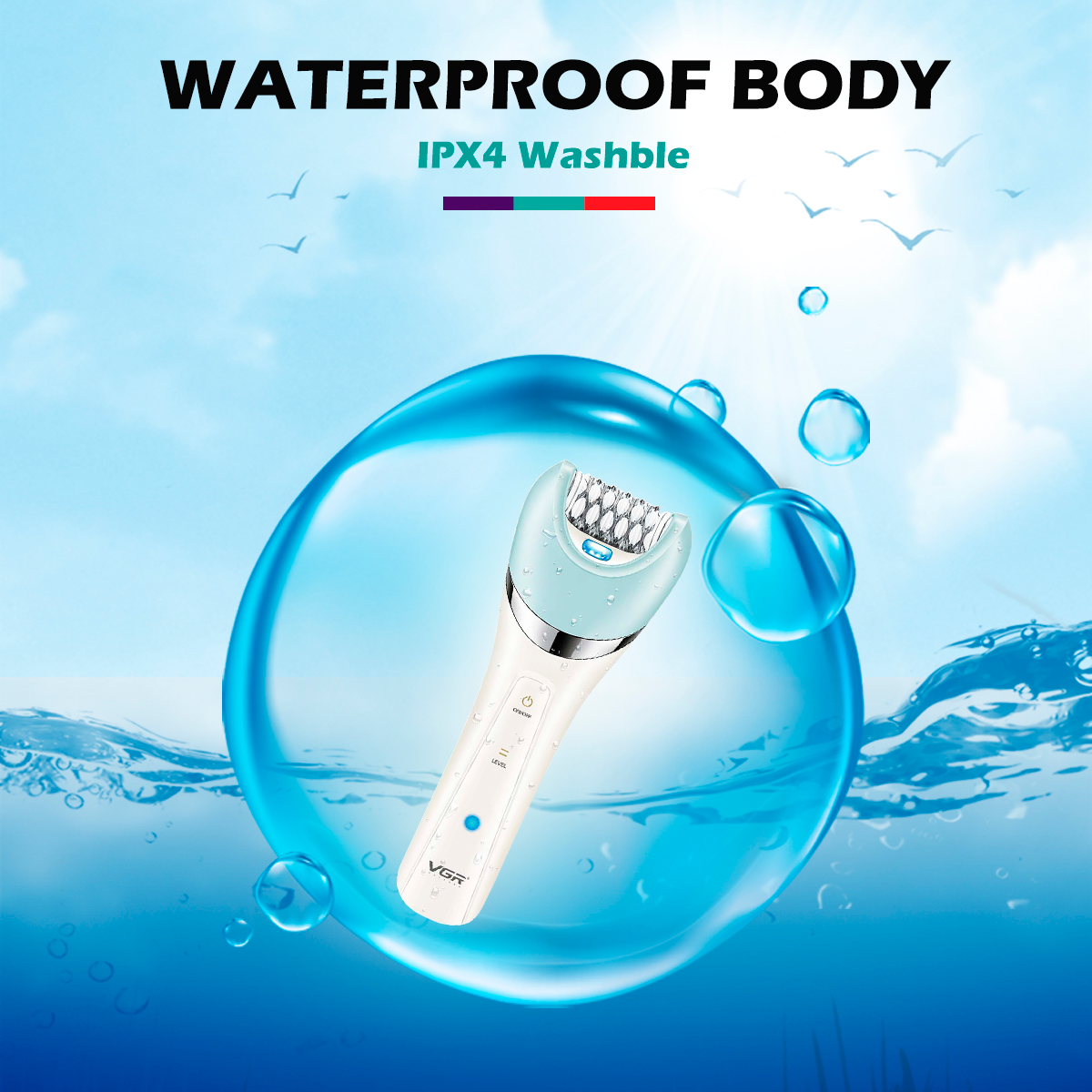 Жіночий епілятор VGR V-703 5 в 1 для тіла та обличчя - мініатюра 7