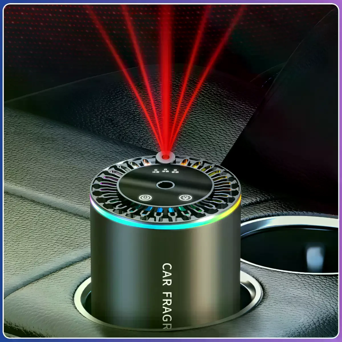 Автомобільний ароматизатор XT015 чорний з RGB-підсвіткою - мініатюра 2