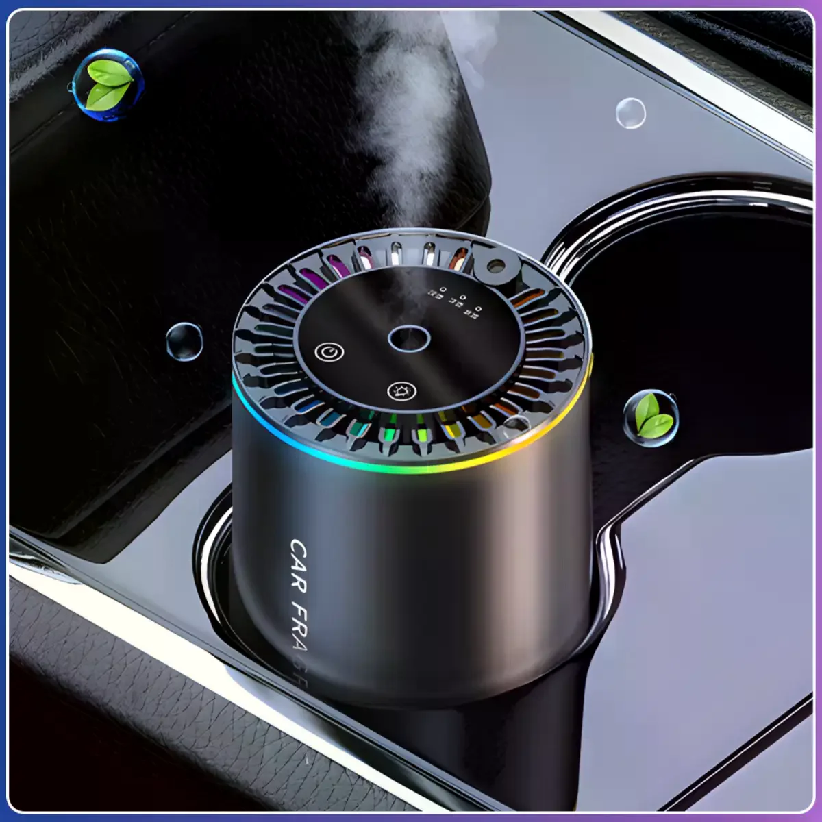 Автомобільний ароматизатор XT015 чорний з RGB-підсвіткою - мініатюра 3