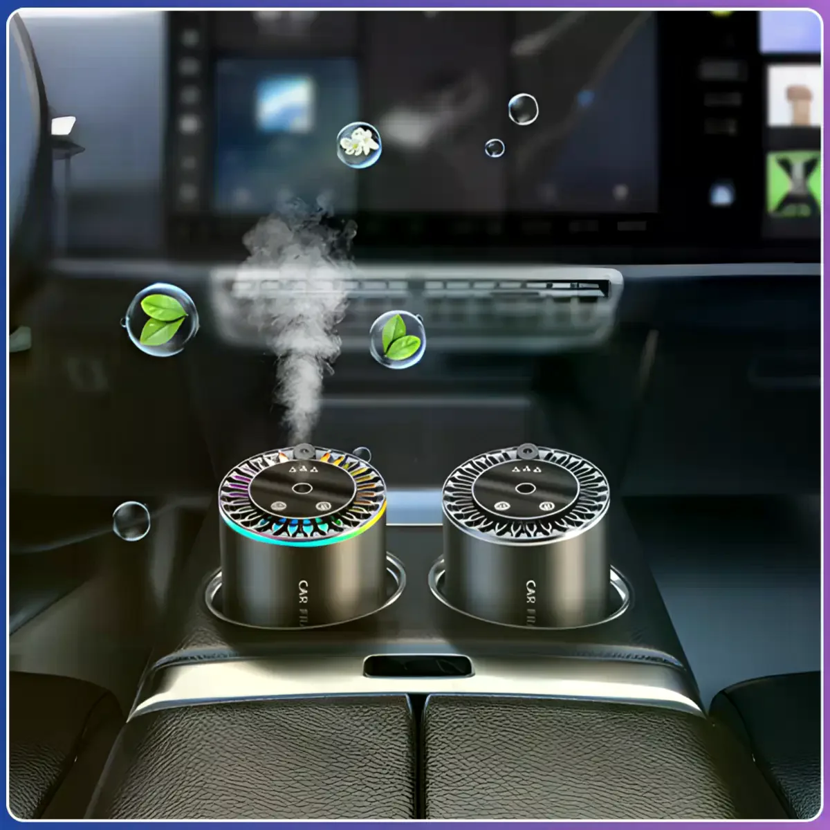 Автомобільний ароматизатор XT015 чорний з RGB-підсвіткою - мініатюра 5