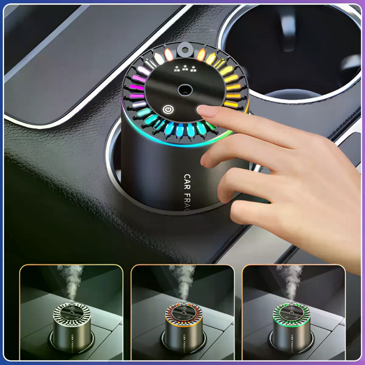 Автомобільний ароматизатор XT015 чорний з RGB-підсвіткою - мініатюра 6
