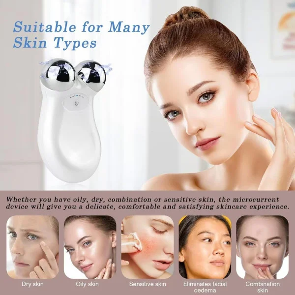 Вібраційний масажер Micro Current Skin для обличчя та тіла - мініатюра 5