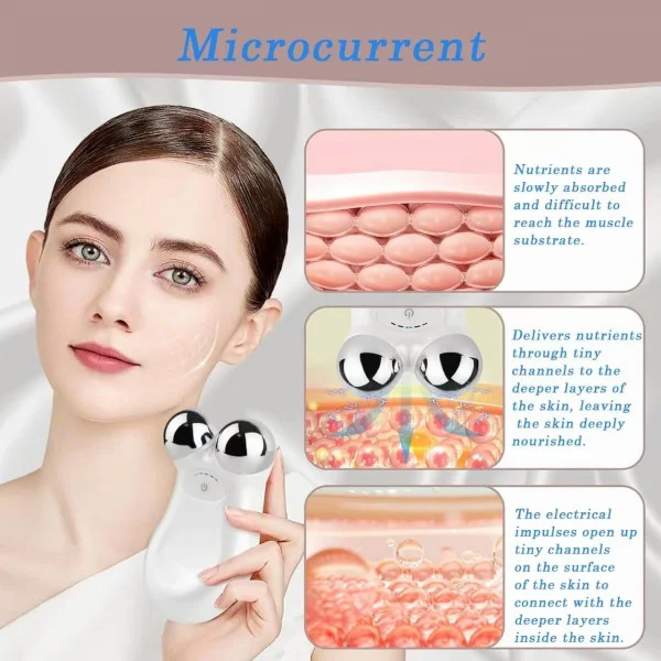 Вібраційний масажер Micro Current Skin для обличчя та тіла - мініатюра 7