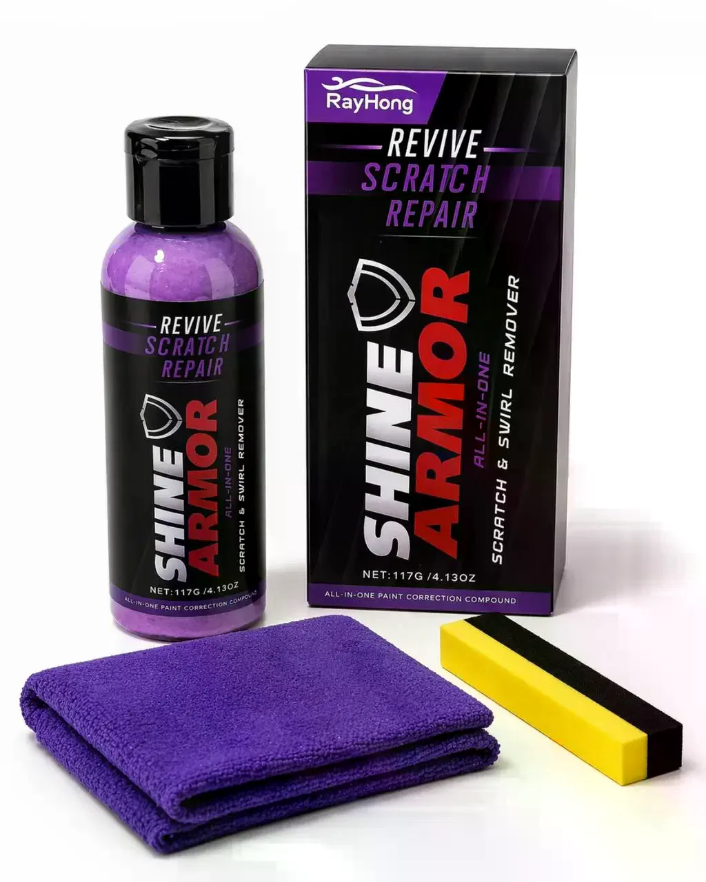 Засіб для видалення подряпин Shine Armor Revive Scratch Repair • Поліроль для кузова автомобіля від потертостей, дрібних слідів і поверхневих дефектів