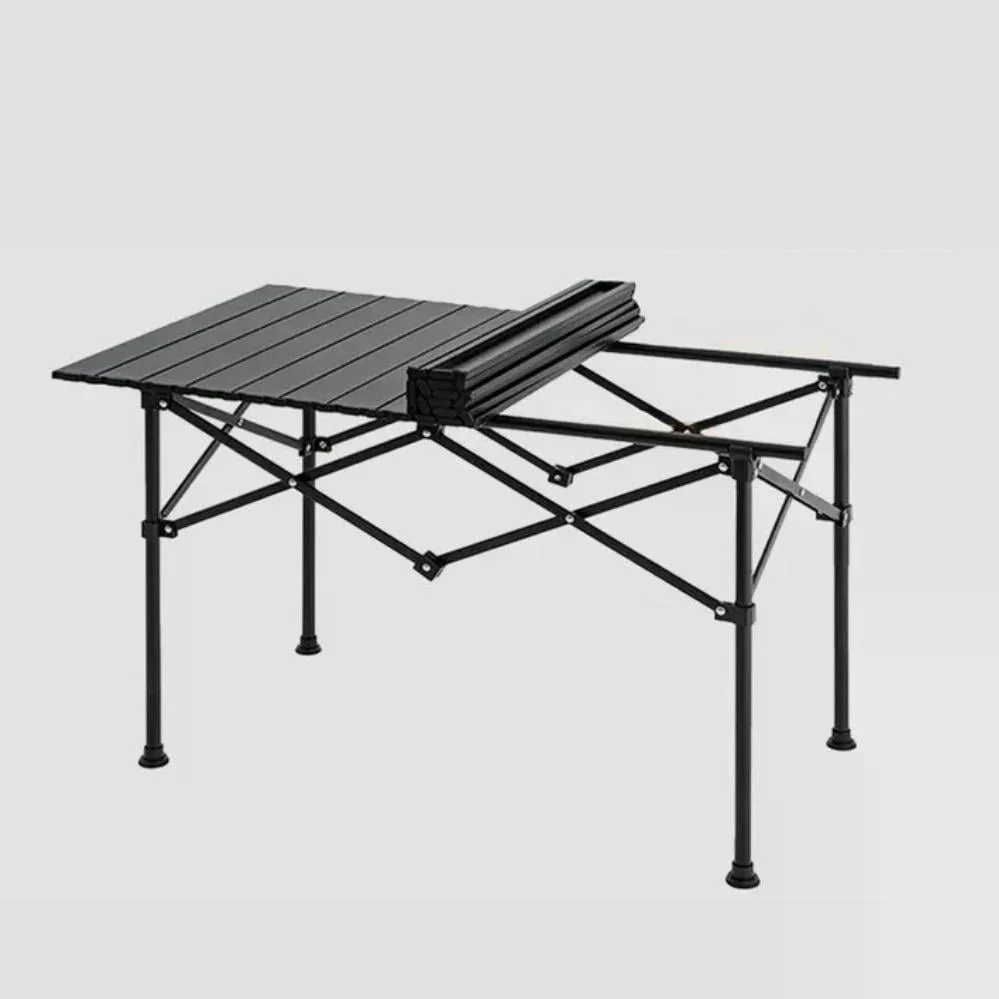 Складаний туристичний стіл 120×55×50 см чорний - мініатюра 2