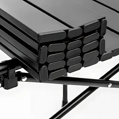 Складаний туристичний стіл 120×55×50 см чорний - мініатюра 4